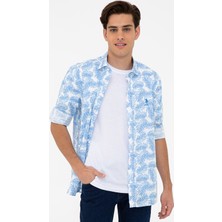 U.S. Polo Assn. Erkek Mavi Uzunkol Gömlek 50235273-VR036