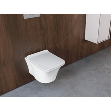 Turkuaz Seramik Cerastyle Ibiza Rimless Asma Klozet + Yavaş Kapanır Kapak