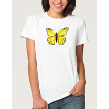 Qivi Watercolor Bulldog Kadın Beyaz Tshirt