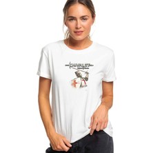 Qivi Chivalry 3 Baskılı Beyaz Kadın Tshirt