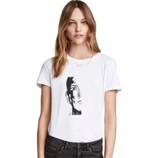 Qivi Anime One Punch Man Baskılı Beyaz Kadın Tshirt