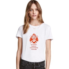 Qivi Anime One Piece Skull Kuru Kafa Baskılı Beyaz Kadın Tshirt