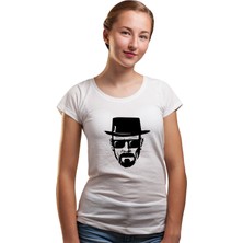 Qivi Silhouette Walter White Kadın Beyaz Tshirt