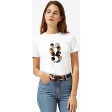 Qivi Sense8 Gang Kadın Beyaz Tshirt