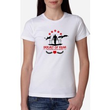 Qivi The Witcher Geralt Of Rivia Kadın Beyaz Tshirt