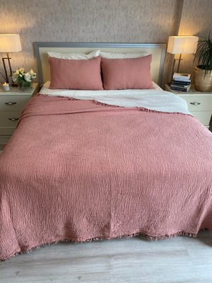 Yaseminin Evi Kiremit 4 Kat Müslin %100 Pamuk Battal Boy Pike - Yatak Örtüsü