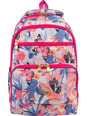 Alone Anne Bebek Bakım Çantası 9319 Flamingo Su Geçirmez Kumaş Bebek Bakım Sırt Çantası