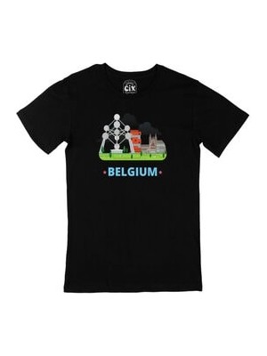 Cix Belçika Siyah Tişört