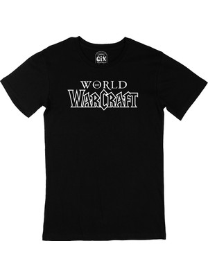 Cix World Of Warcraft Yazılı Siyah Tişört