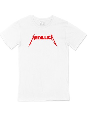 Cix Kırmızı Metallica Logolu Tişört