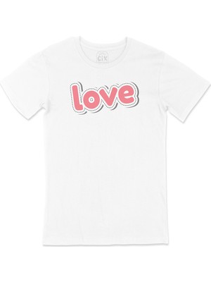 Cix Pembe Love Yazılı Tişört