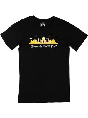 Cix Welcome To Middle East Siyah Tişört