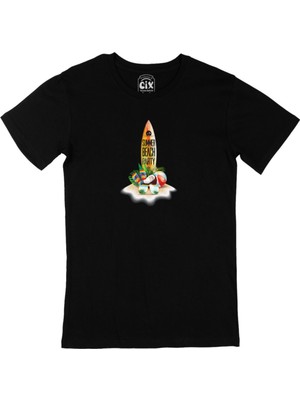 Cix Summer Beach Party Siyah Tişört