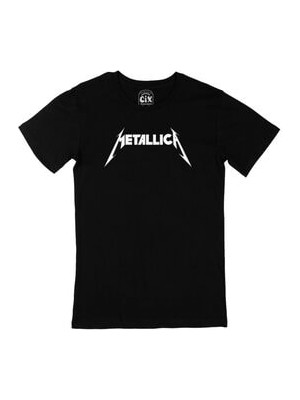 Cix Metallica Logolu Siyah Tişört