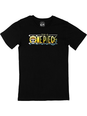 Cix Sarı One Piece Siyah Tişört