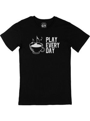 Cix Play Every Day Siyah Tişört