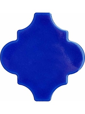 Can Seramik 12 x 12 cm Kobalt Arabesk Desenli Seramik Karo (5'li 1 Paket)