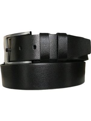 GoDeri  Siyah Kot Spor Deri Kemer 4,5 cm