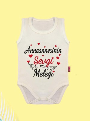 Babixkids Ünisex Dayısının & Anneannesinin Sevgi Meleği Yazılı %100 Pamuk 2'li Zıbın Set