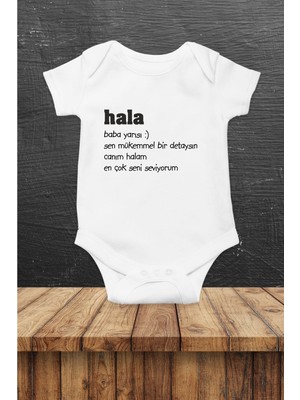Limon Hala Baba Yarısı Baskılı Bebek Body Zıbın