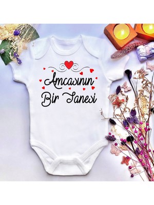 Limon Bebek Amcasının Bir Tanesi Baskılı %100 Pamuklu Çıtçıtlı Body Zıbın