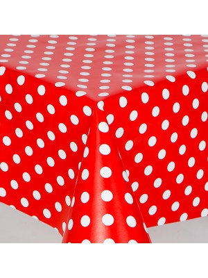 Clk Home Puantiye Astarlı Silinebilir Pvc Muşamba Masa Örtüsü 69-A