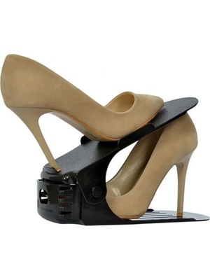 Lira 4 Adet Ayakkabı Rampası Ayakkabı Düzenleyici Organizer - Siyah