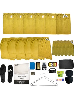 Asker Marketi 6'lı Ekonomik Asker Seti: Asker Fanilası Çorap Boxer - Asker Malzemeleri