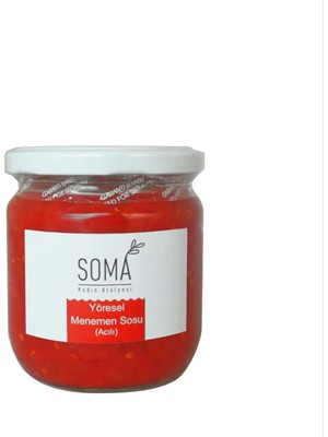 Soma Kadın Atölyesi Yöresel Menemen Sosu Acılı Katkısız Ev Yapımı 380 gr