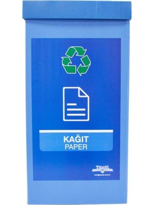 Özekim Mavi Geri Dönüşüm Kutusu Modern Ofis Kullanımı İçin Dayanıklı Kaliteli Plastik 70 Litre