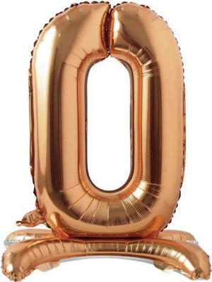 Parti Sürprizi Ayakta Durabilen Bronze 0 Rakam Folyo Balon