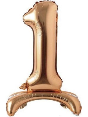 Parti Sürprizi Ayakta Durabilen Bronze 1 Rakam Folyo Balon