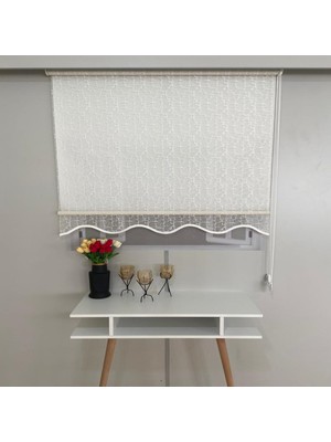 Volper Vp 1870 Çift Mekanizmalı Taşlı Desen Tül ve Stor Perde 160X260