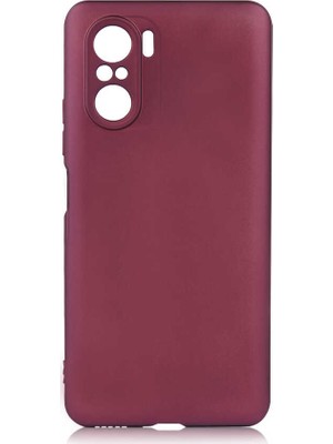 kilifone - Xiaomi Poco F3 - Kılıf Mat Soft Premier Silikon Kapak - Mürdüm - T17044