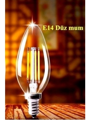 Ucuz Geldi Rustik LED Ampul 4W E14 İnce Duy Gün Işığı 3200K ERD25 5 Adet Lambam Dimmerli Düz Mum Ampul