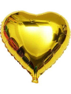 Tam İthalat Parti Malzemesi Kalp Balon Folyo Sarı 60 cm 24 Inç