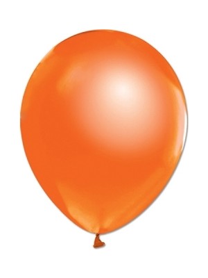 Tam İthalat Parti Malzemeleri Metalik Balon Turuncu Renk 100 Adet