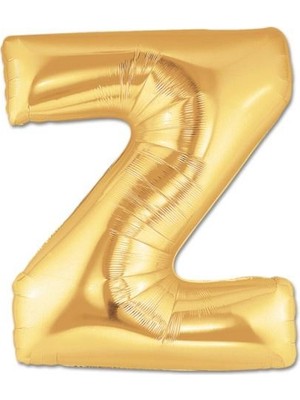 Tam İthalat Parti Balon Z Harf Folyo Balon Altın Renk  40 Inç