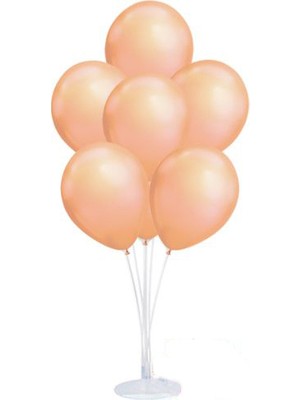 Tam İthalat Parti Balon Standı 10 Adet Sedefli Metalik Rose Gold Balon Seti