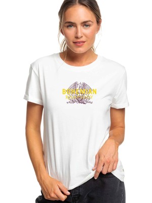 Qivi Bohemian Rhapsody Logo Renkli Baskılı Beyaz Kadın Örme Tshirt