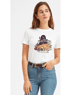 Qivi The Only Hope Baskılı Beyaz Kadın Tshirt
