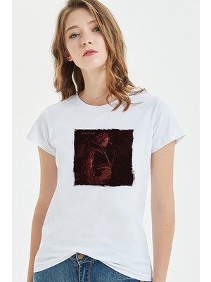 Qivi Anime Fairy Tail Glass Guild Emblem Baskılı Beyaz Kadın Tshirt