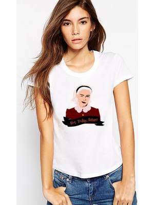 Qivi Chilling Adventures Of Sabrina Not Today Satan Kadın Beyaz Tshirt