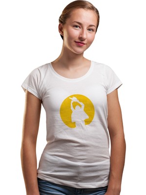 Qivi Silhouette Snowflake Kadın Beyaz Tshirt