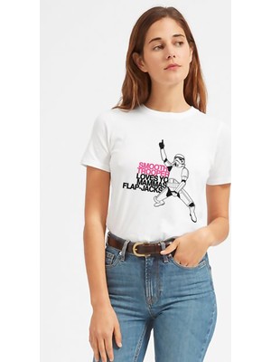 Qivi St Stormtrooperbe Baskılı Beyaz Kadın Tshirt