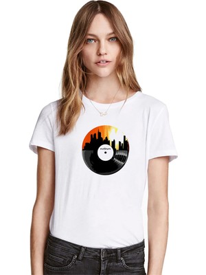Qivi Silhouette Motown Kadın Beyaz Tshirt