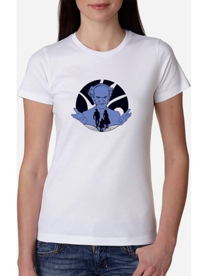 Qivi A Series Of Unfortunate Events Olaf's Fortune Circle Kadın Beyaz Tshirt