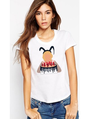 Qivi Chilling Adventures Of Sabrina Birthday Cake Kadın Beyaz Tshirt