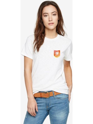 Qivi Anime Fairy Tail Glass Guild Emblem Baskılı Beyaz Kadın Tshirt
