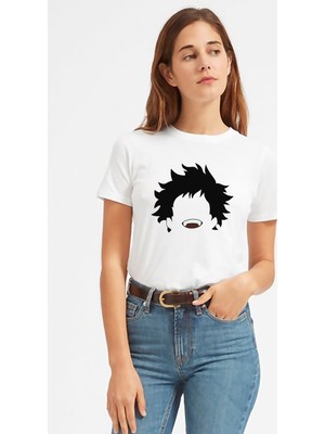 Qivi Anime Huntet x Hunter Baskılı Beyaz Kadın Tshirt